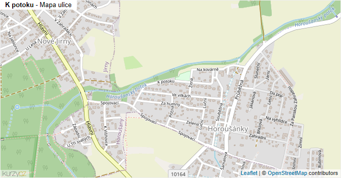 K potoku - mapa ulice