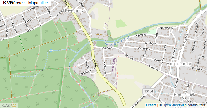 K Višňovce - mapa ulice