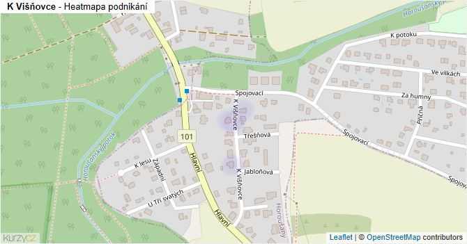 K Višňovce - mapa podnikání