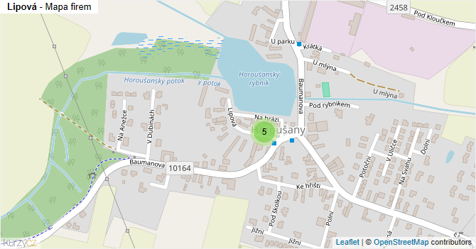 Lipová - mapa firem