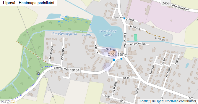 Lipová - mapa podnikání