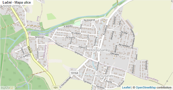 Luční - mapa ulice