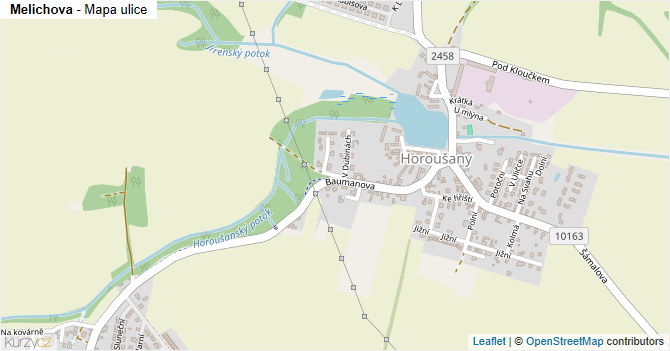 Melichova - mapa ulice