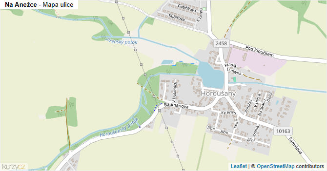 Na Anežce - mapa ulice