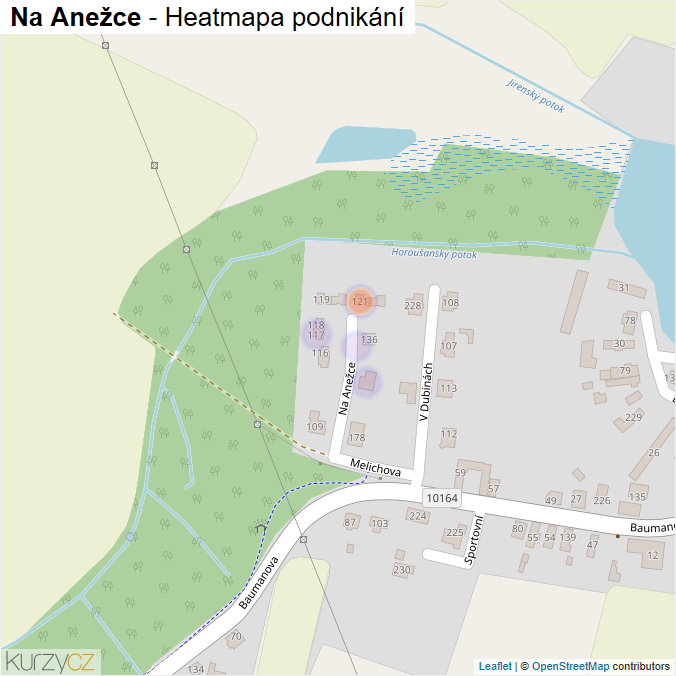 Mapa Na Anežce - Firmy v ulici.