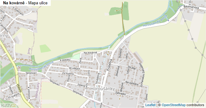 Na kovárně - mapa ulice