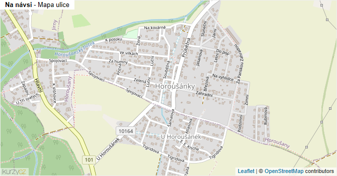 Na návsi - mapa ulice