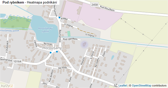 Pod rybníkem - mapa podnikání