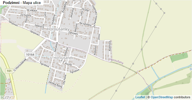 Podzimní - mapa ulice