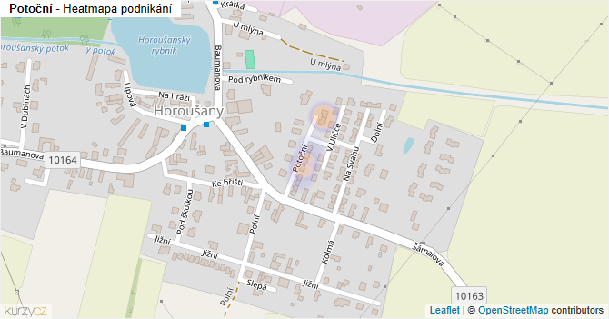 Potoční - mapa podnikání