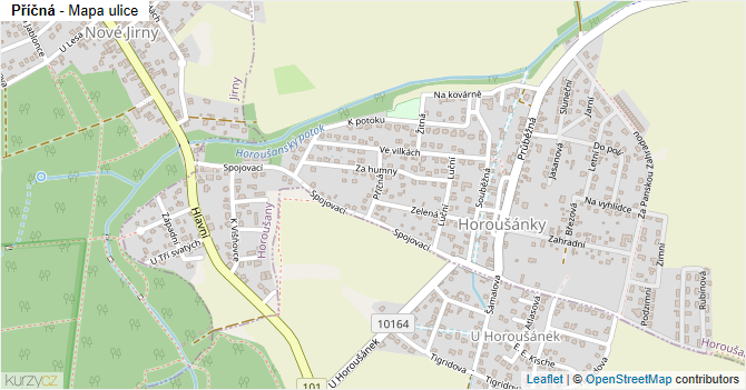Příčná - mapa ulice