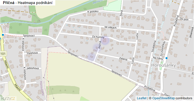 Příčná - mapa podnikání