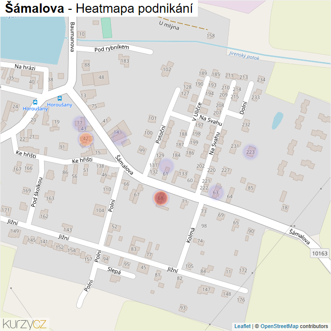 Mapa Šámalova - Firmy v ulici.
