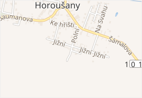 Slepá v obci Horoušany - mapa ulice