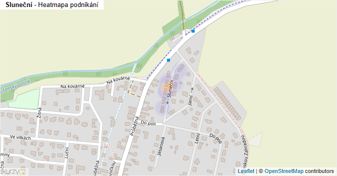 Sluneční - mapa podnikání