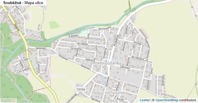 Souběžná - mapa ulice
