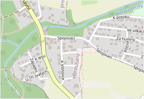 Třešňová v obci Horoušany - mapa ulice