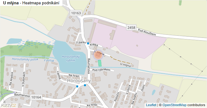 U mlýna - mapa podnikání