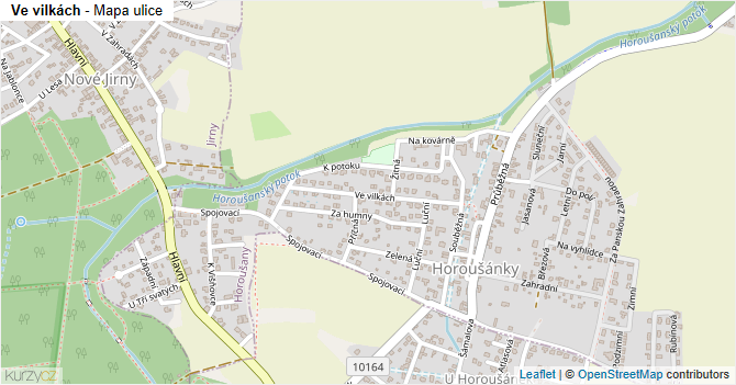Ve vilkách - mapa ulice