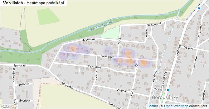 Ve vilkách - mapa podnikání