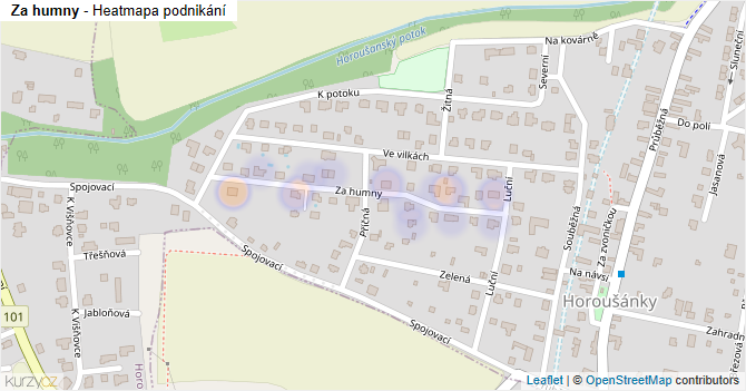 Za humny - mapa podnikání
