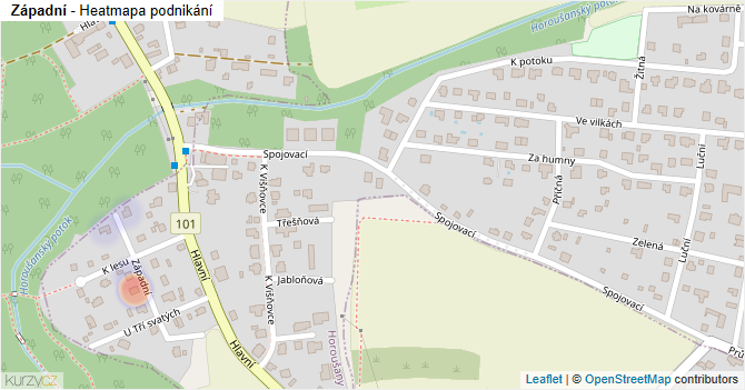 Západní - mapa podnikání