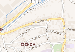9. května v obci Hořovice - mapa ulice