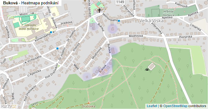 Buková - mapa podnikání