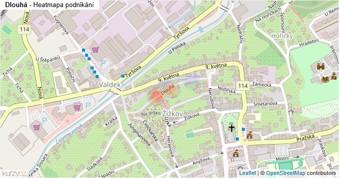 Dlouhá - mapa podnikání