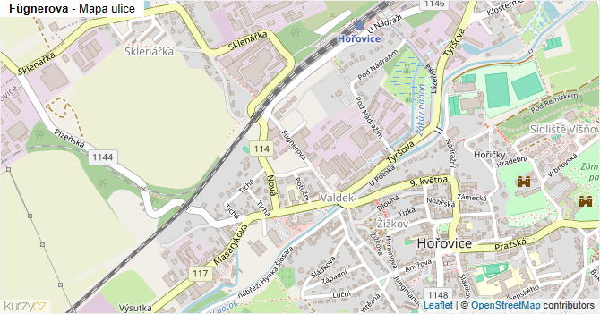 Fügnerova - mapa ulice