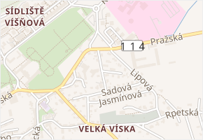 Jabloňová v obci Hořovice - mapa ulice