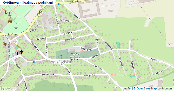 Květinová - mapa podnikání
