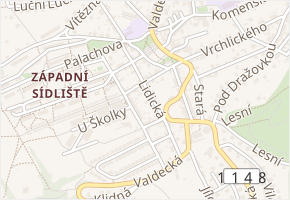 Lidická v obci Hořovice - mapa ulice