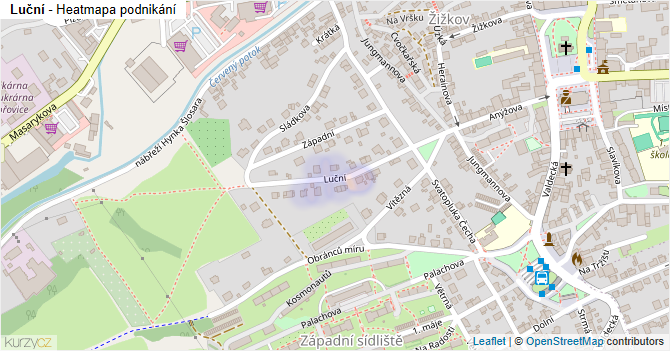 Luční - mapa podnikání