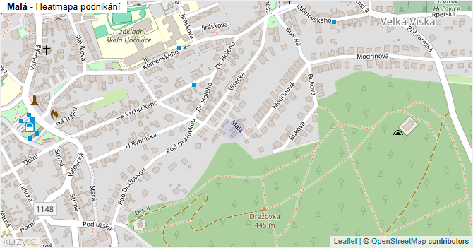 Malá - mapa podnikání