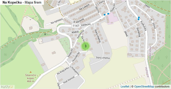 Na Kopečku - mapa firem