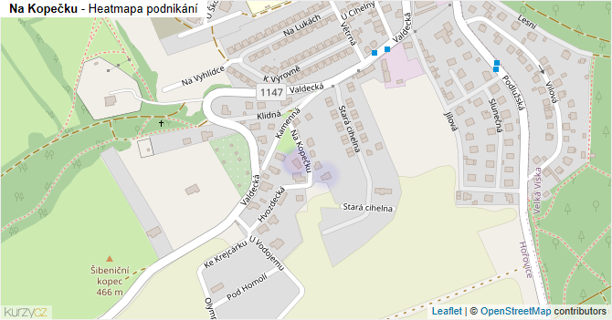 Na Kopečku - mapa podnikání