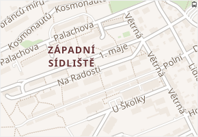 Na Radosti v obci Hořovice - mapa ulice