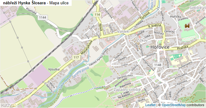 nábřeží Hynka Šlosara - mapa ulice