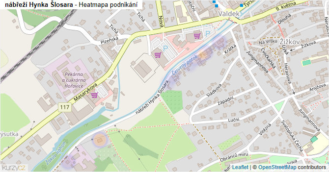 nábřeží Hynka Šlosara - mapa podnikání