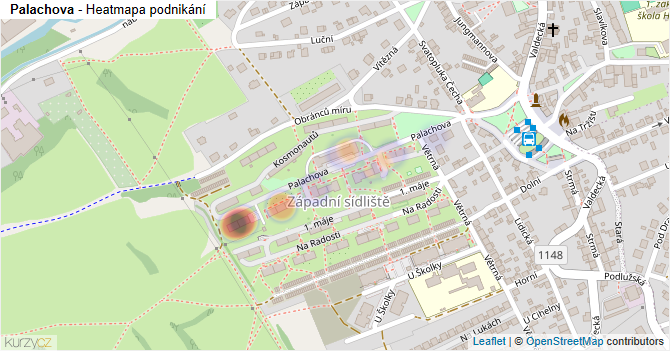 Palachova - mapa podnikání