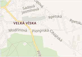 Pionýrská v obci Hořovice - mapa ulice