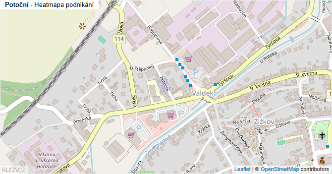 Potoční - mapa podnikání