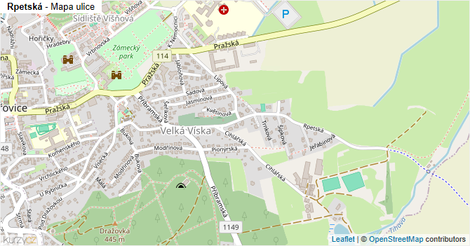 Rpetská - mapa ulice