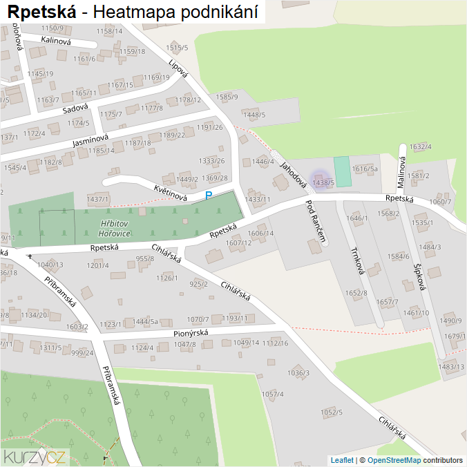 Mapa Rpetská - Firmy v ulici.