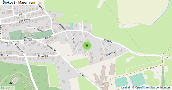 Šípková - mapa firem