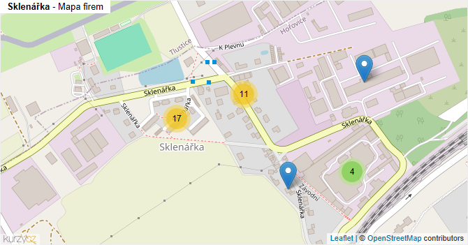 Sklenářka - mapa firem