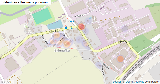 Sklenářka - mapa podnikání
