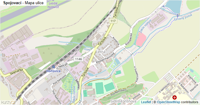 Spojovací - mapa ulice