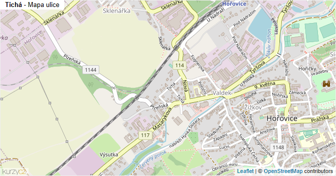 Tichá - mapa ulice